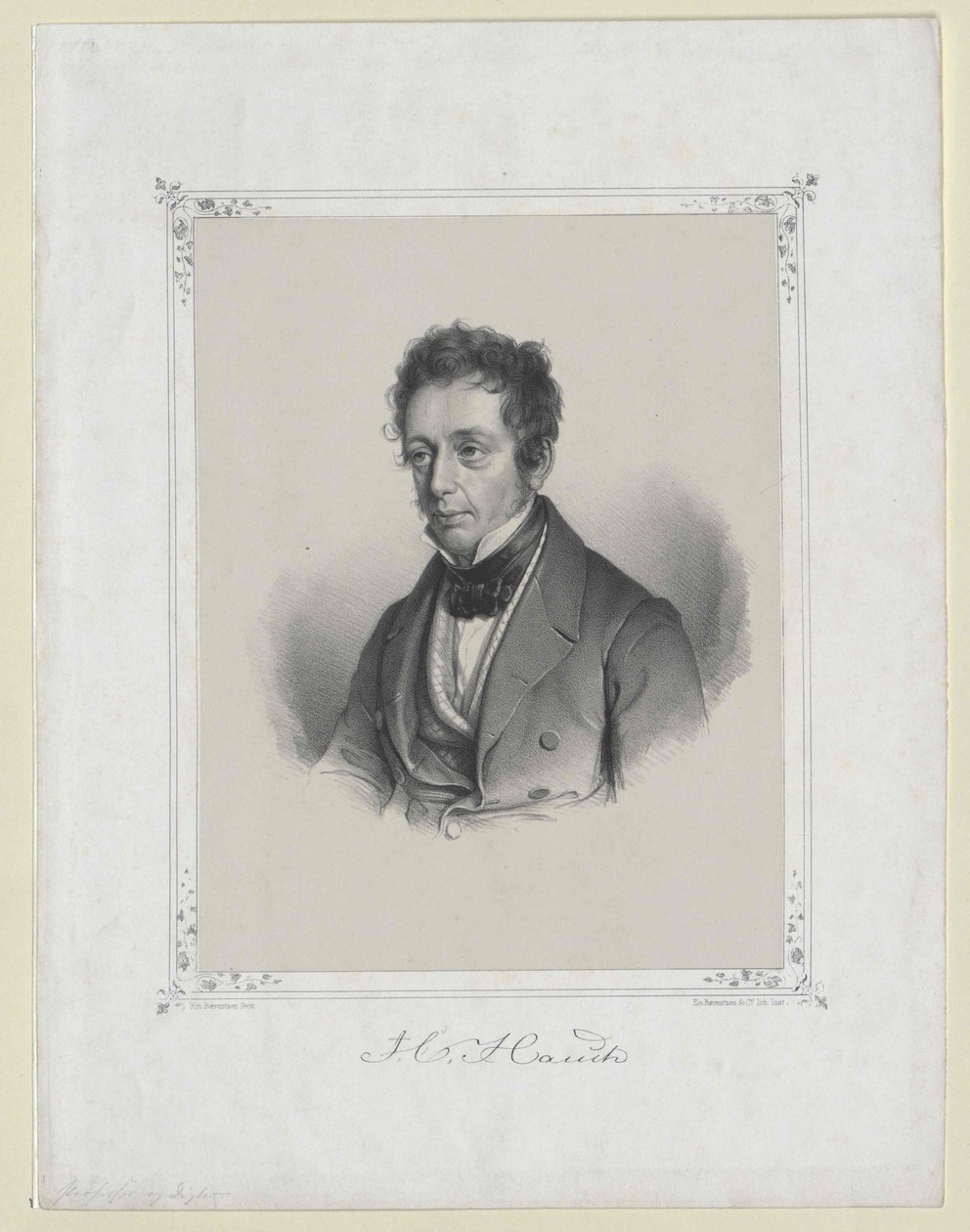 Johannes Carsten Hauch (tisk) od Artist Unknown
