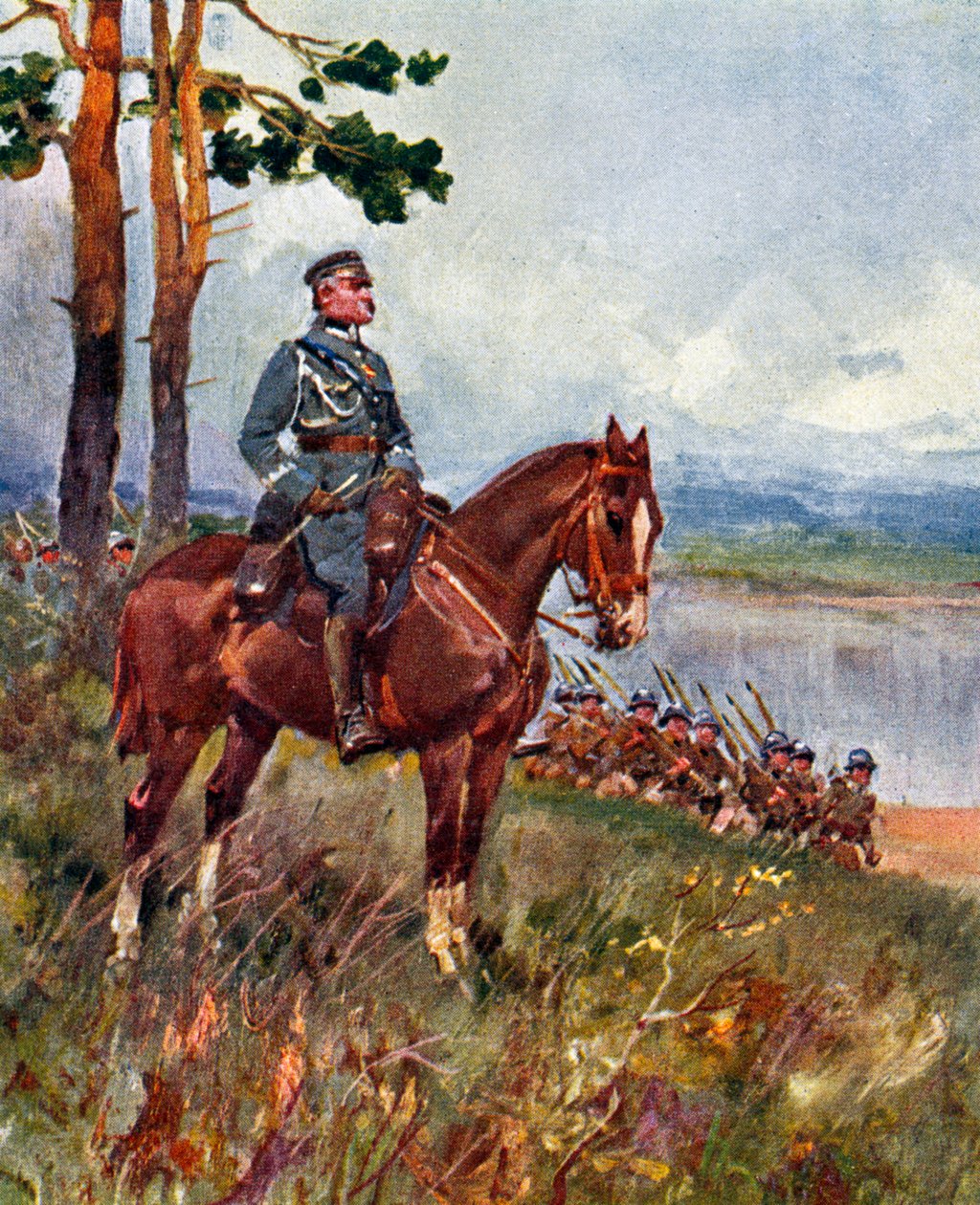Jozef Pilsudski (tisk) od Artist Unknown