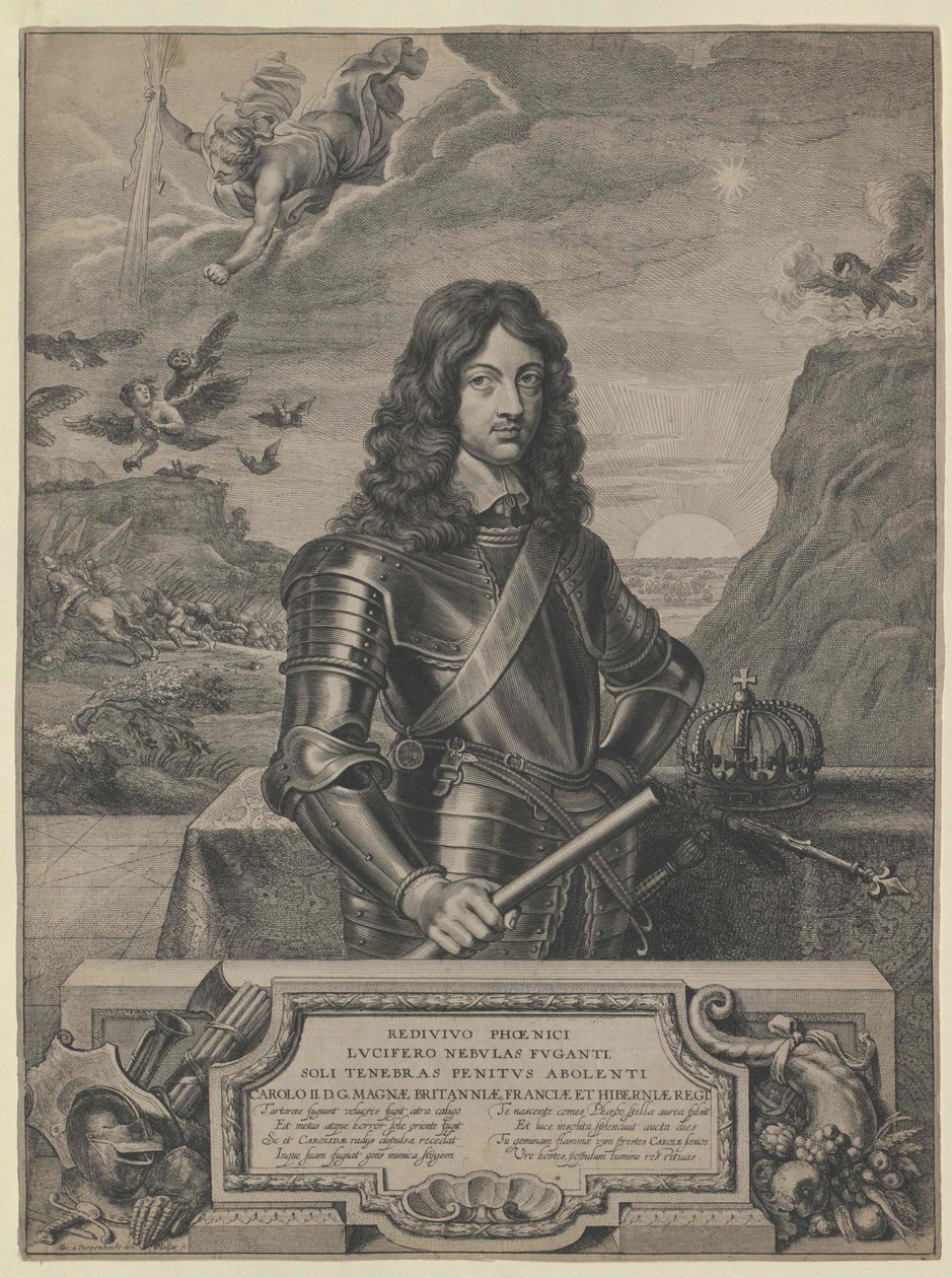 Anglický král Karel II. od Artist Unknown