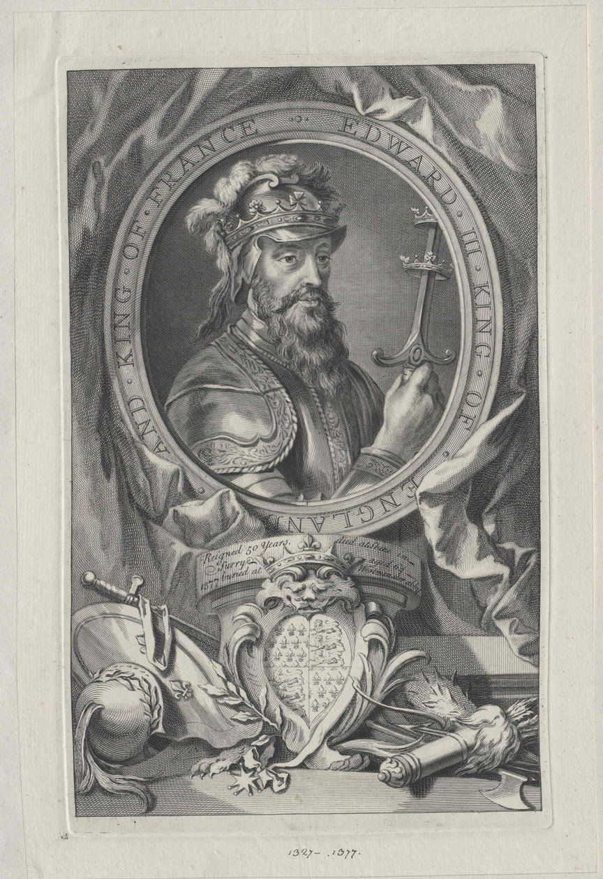 Anglický král Edward III (tisk) od Artist Unknown