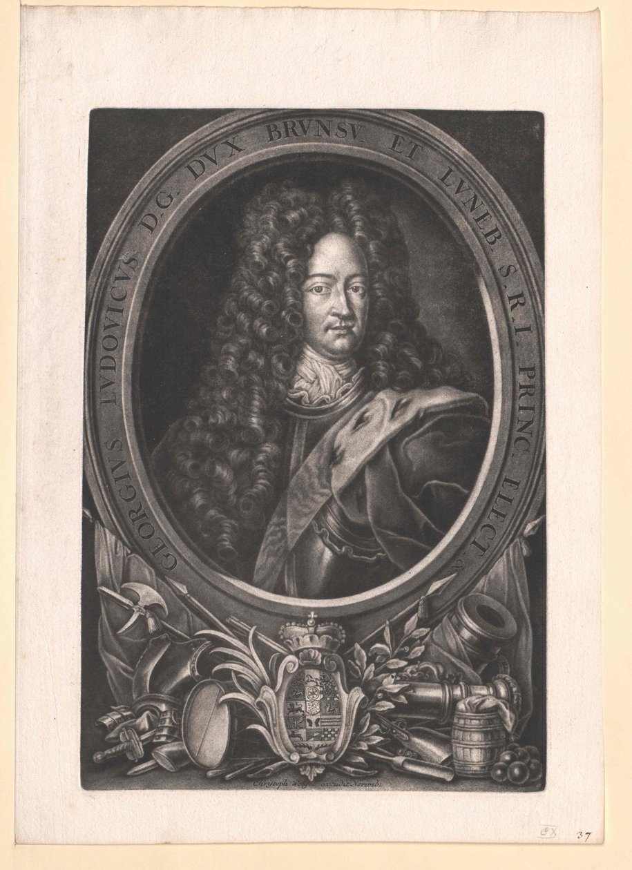 Anglický král Jiří I. od Artist Unknown