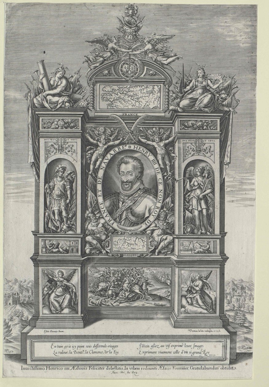 Francouzský král Jindřich IV. od Artist Unknown