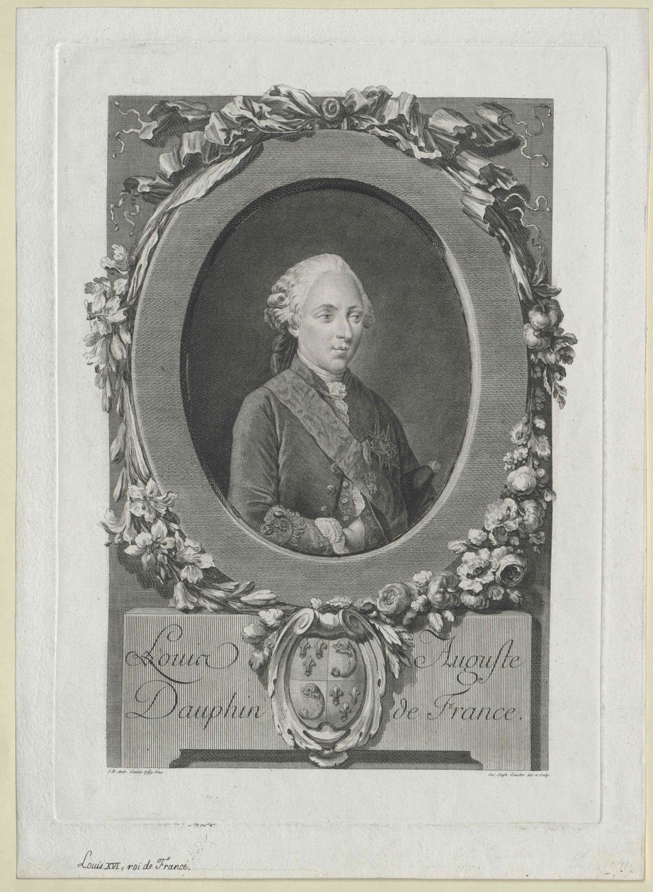Francouzský král Ludvík XVI. od Artist Unknown