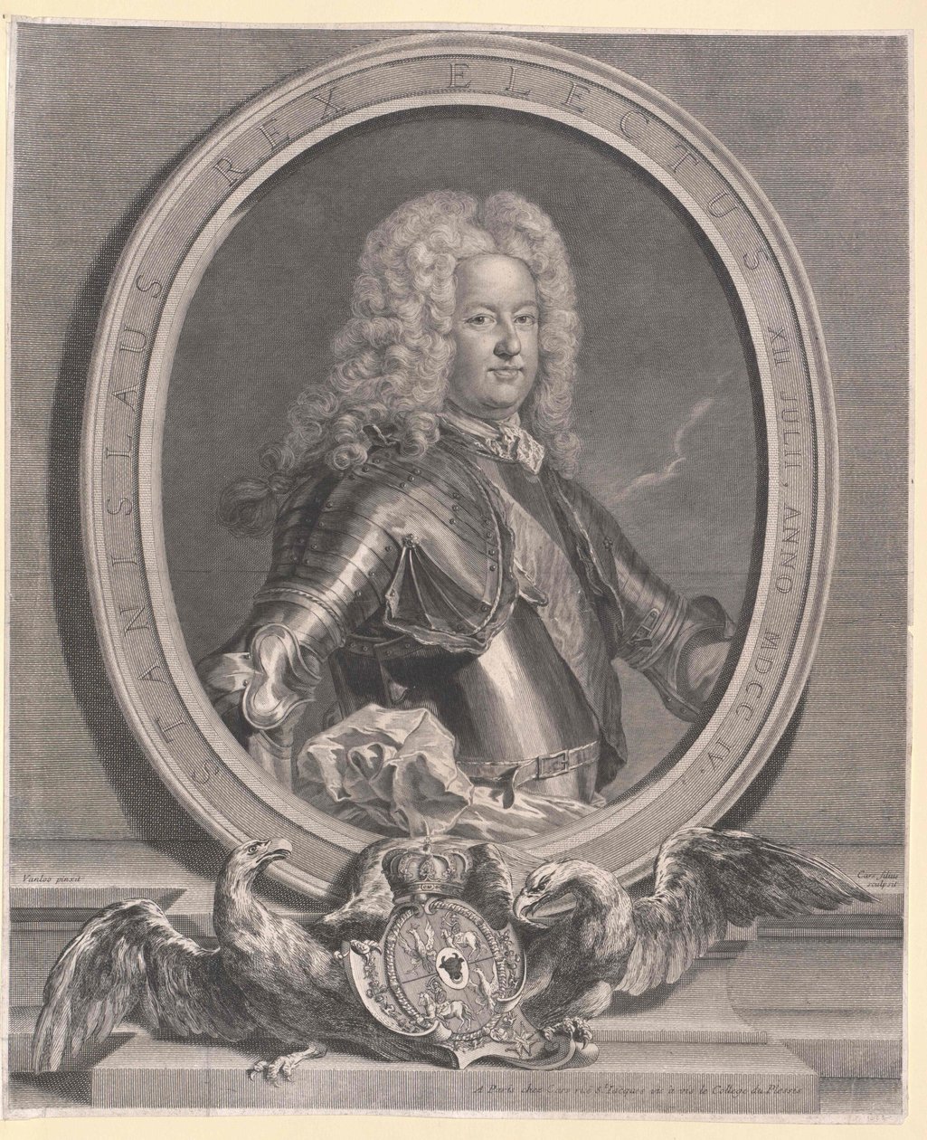 Polský král Stanislav I. od Artist Unknown