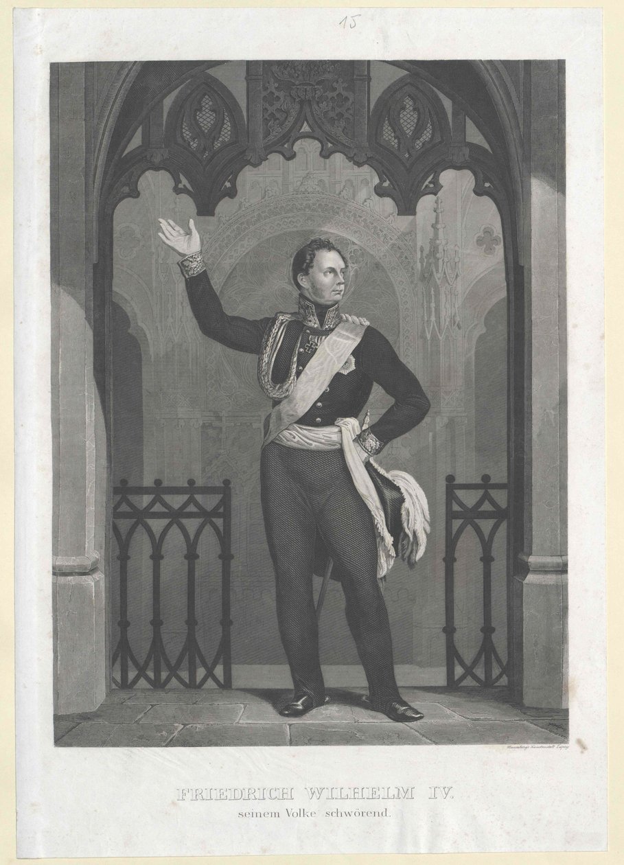 Pruský král Fridrich Vilém IV. od Artist Unknown