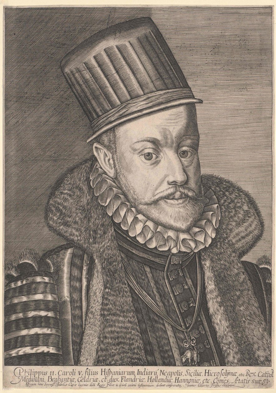 Španělský král Filip II. od Artist Unknown