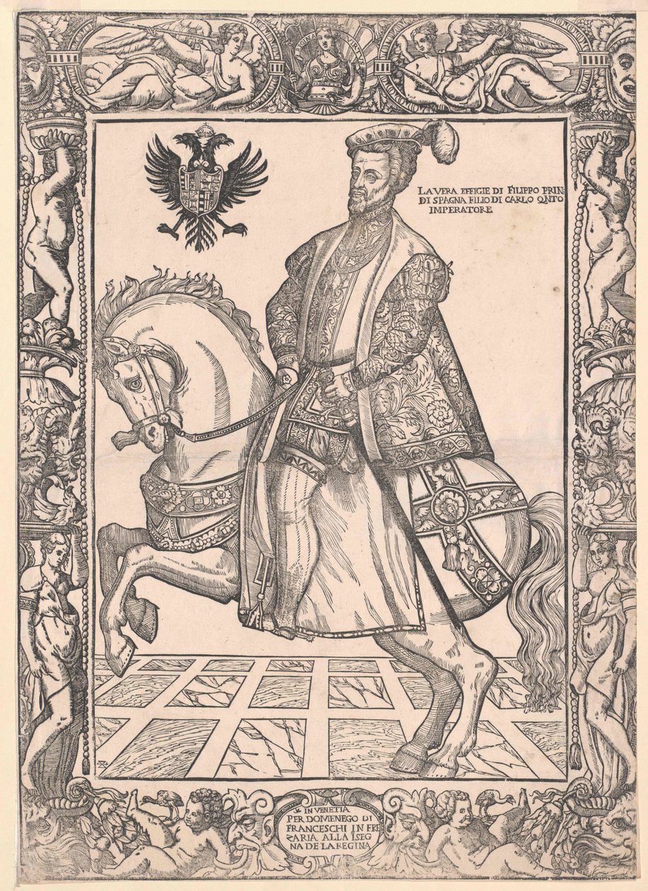 Španělský král Filip II. od Artist Unknown