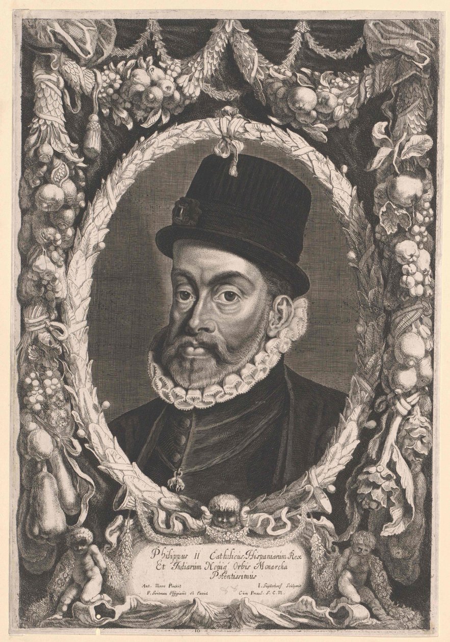 Španělský král Filip II. od Artist Unknown