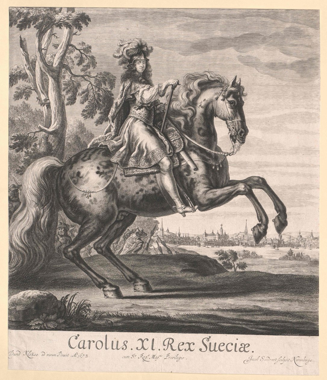 Švédský král Karel XI. od Artist Unknown