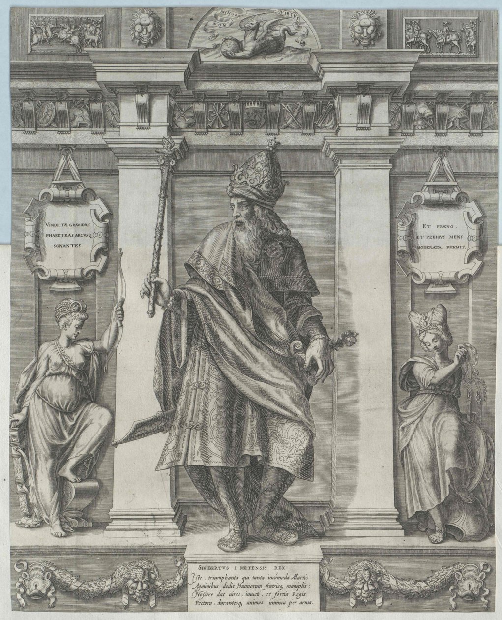 Francký král Sigibert I. od Artist Unknown