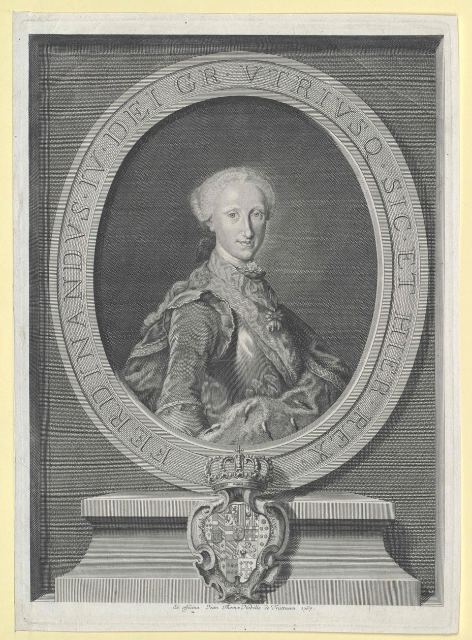 Král obojí Sicílie Ferdinand I. od Artist Unknown
