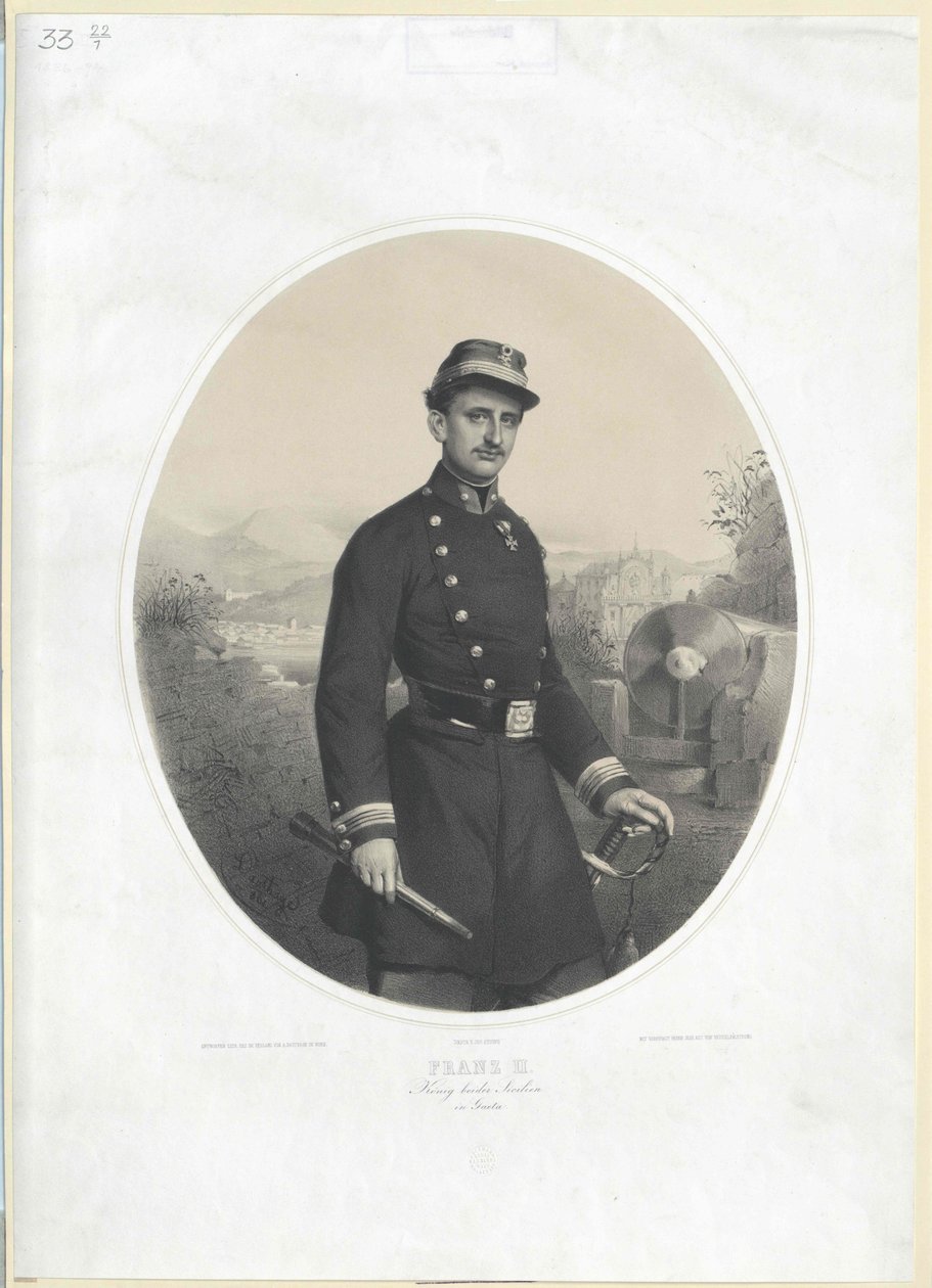 Král obojí Sicílie František II. od Artist Unknown