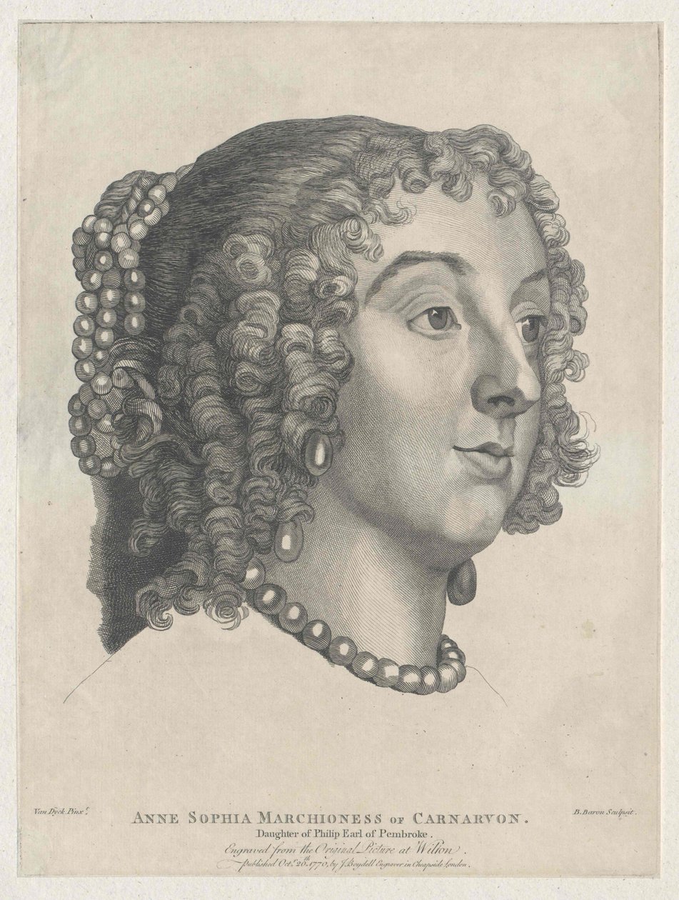 Lady Anna Sophia Herbert od Artist Unknown