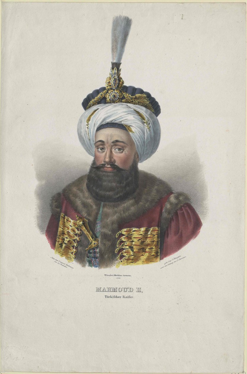 Turecký sultán Machmud II. od Artist Unknown