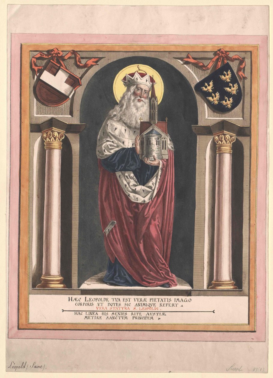 Rakouský markrabě svatý Leopold III. od Artist Unknown
