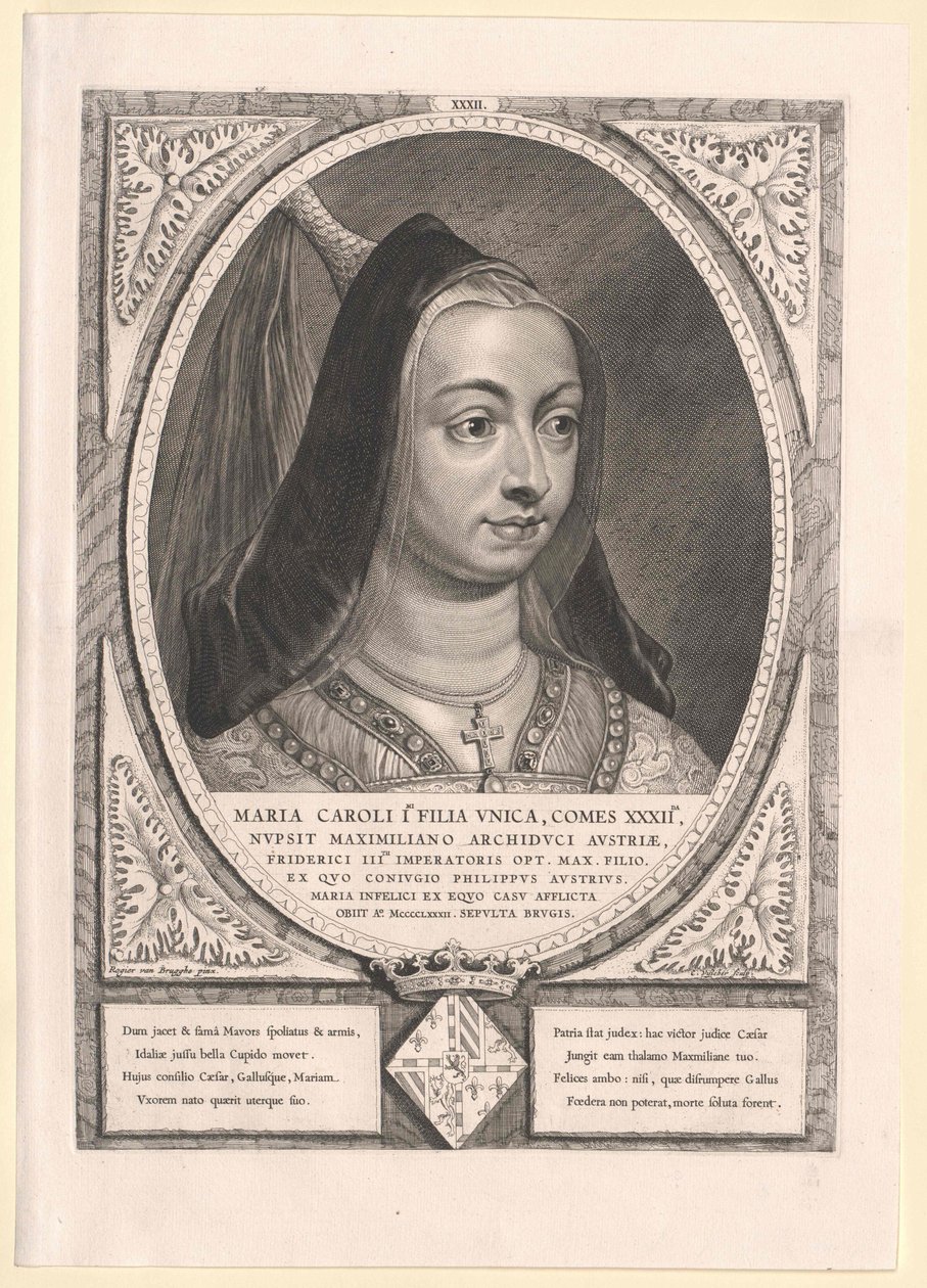 Marie Burgundská (tisk) od Artist Unknown
