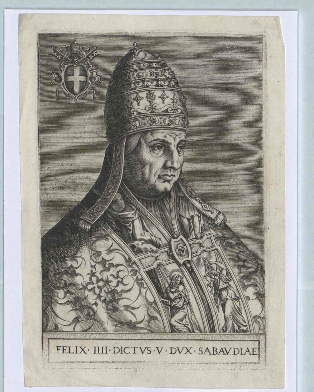 Papež Felix IV (tisk) od Artist Unknown