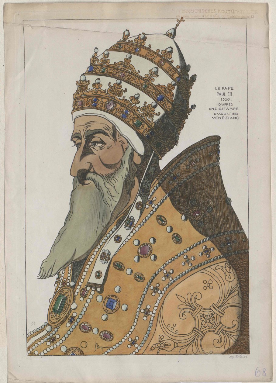 Papež Pavel III. od Artist Unknown
