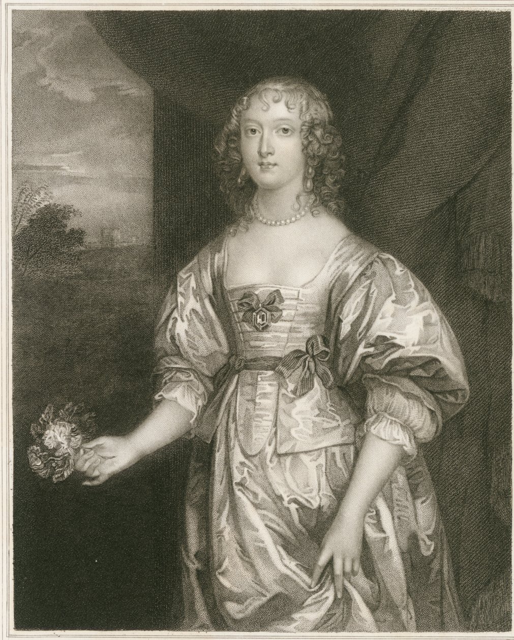 Portrét Elizabeth Cecil (rytina) od Artist Unknown