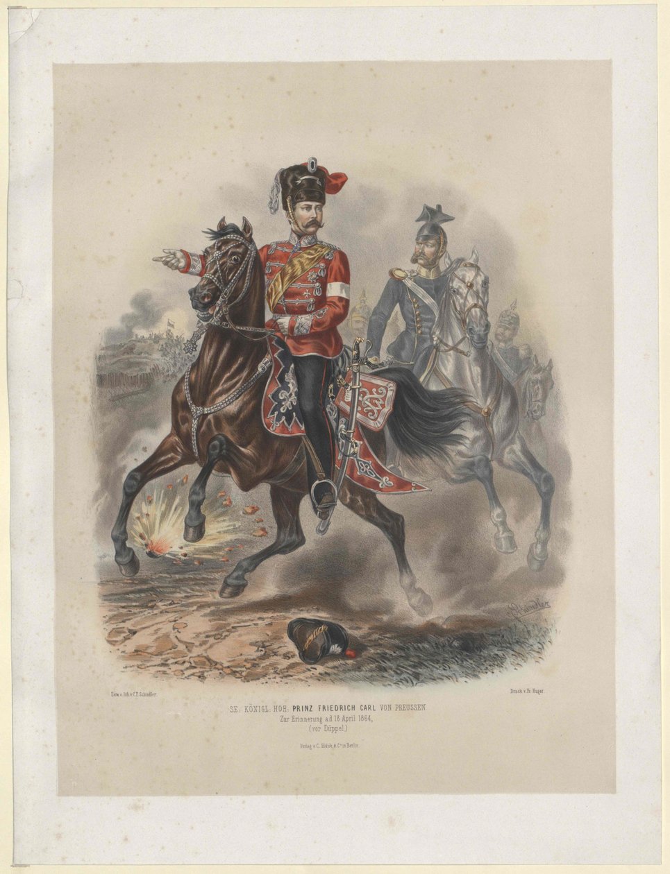 Pruský princ Friedrich Carl od Artist Unknown