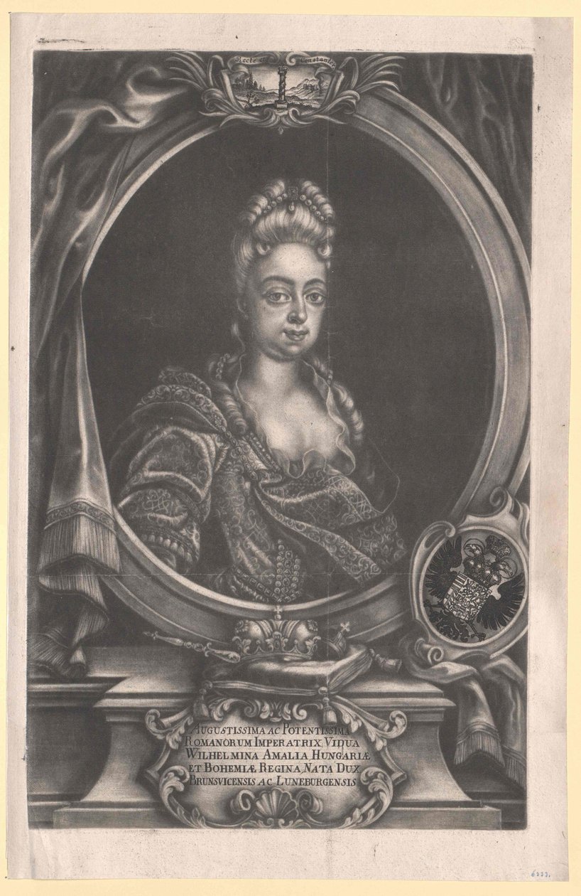 Brunšvicko-Luenburská princezna Wilhelmine Amalie od Artist Unknown