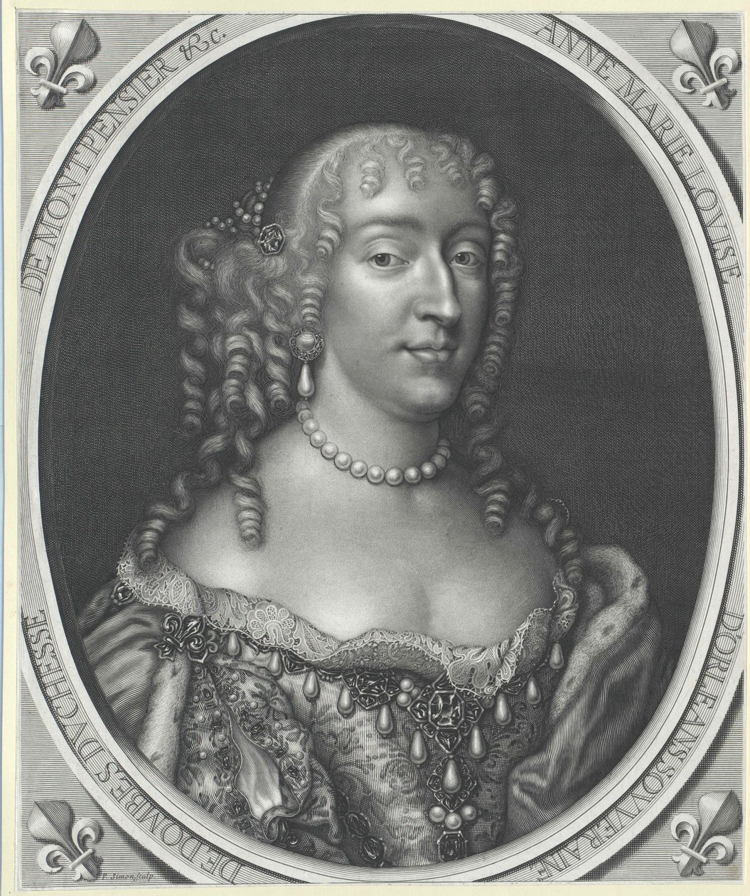 Princezna Orl0061006es Anne Mary Louise (tisk) od Artist Unknown