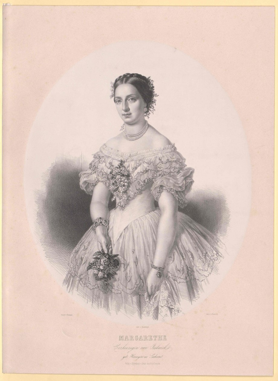 Saská princezna Markéta od Artist Unknown