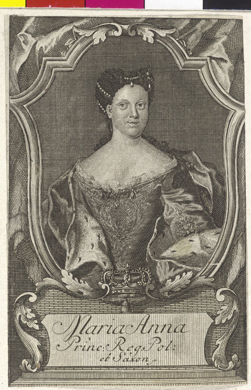Saská princezna Marie Anna od Artist Unknown
