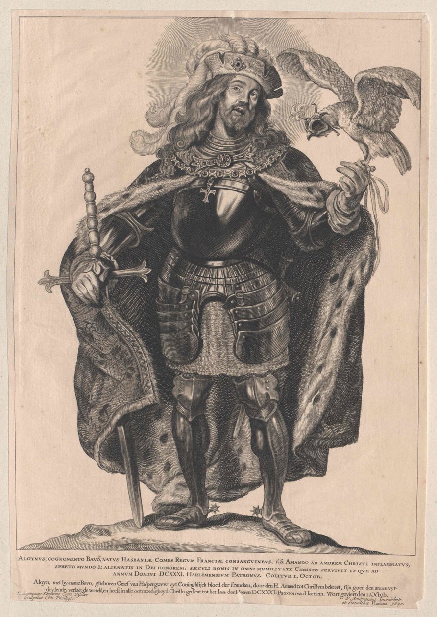 Svatý Bavo z Gentu od Artist Unknown