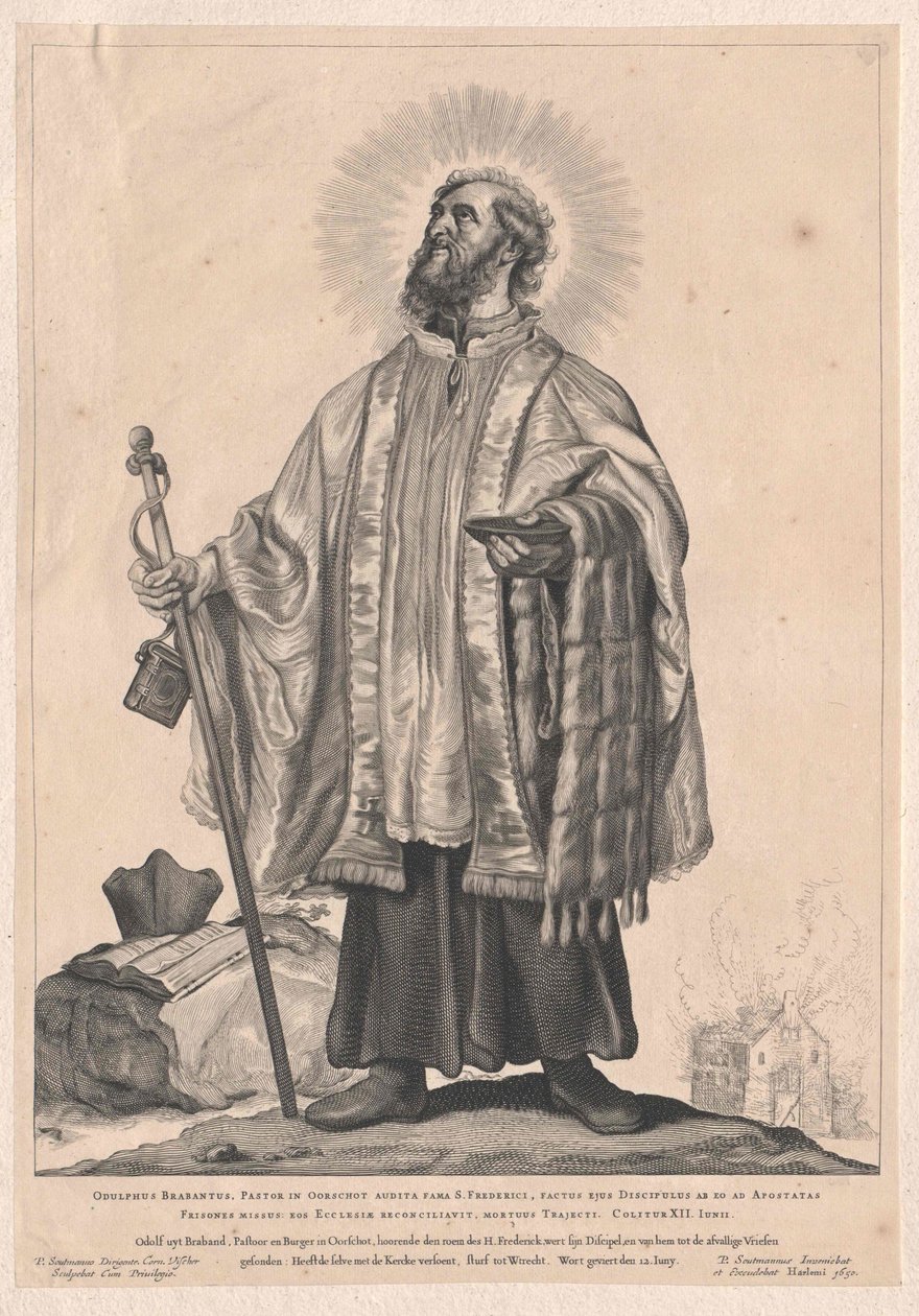 Svatý Odulf z Utrechtu od Artist Unknown