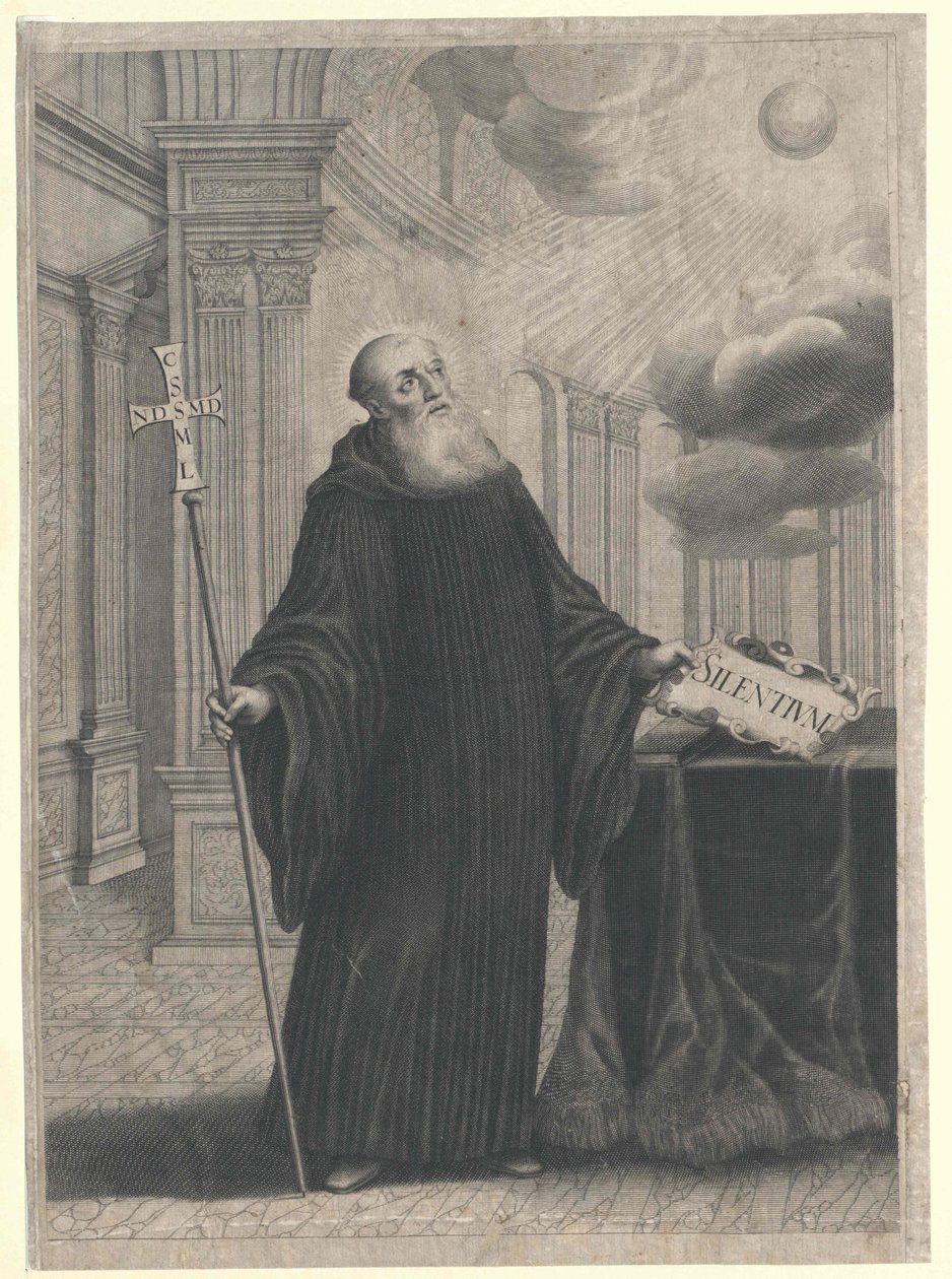 Svatý Benedikt z Nursie od Artist Unknown