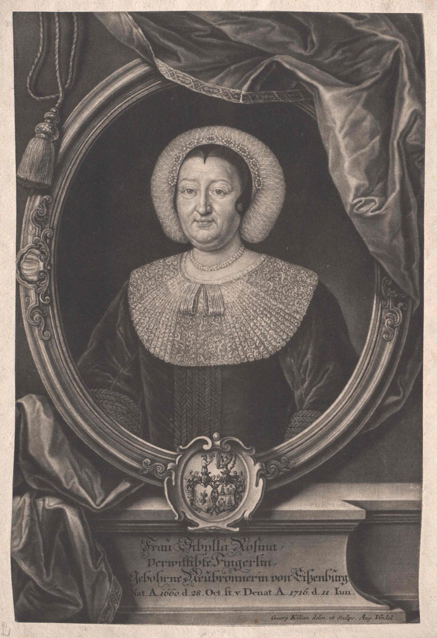Sibylla Rosina Neubronner (tisk) od Artist Unknown
