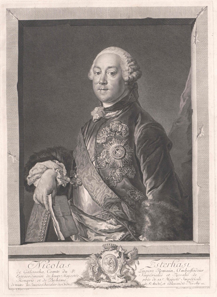 Mikuláš hrabě Esterházy z Galanthy od Artist Unknown