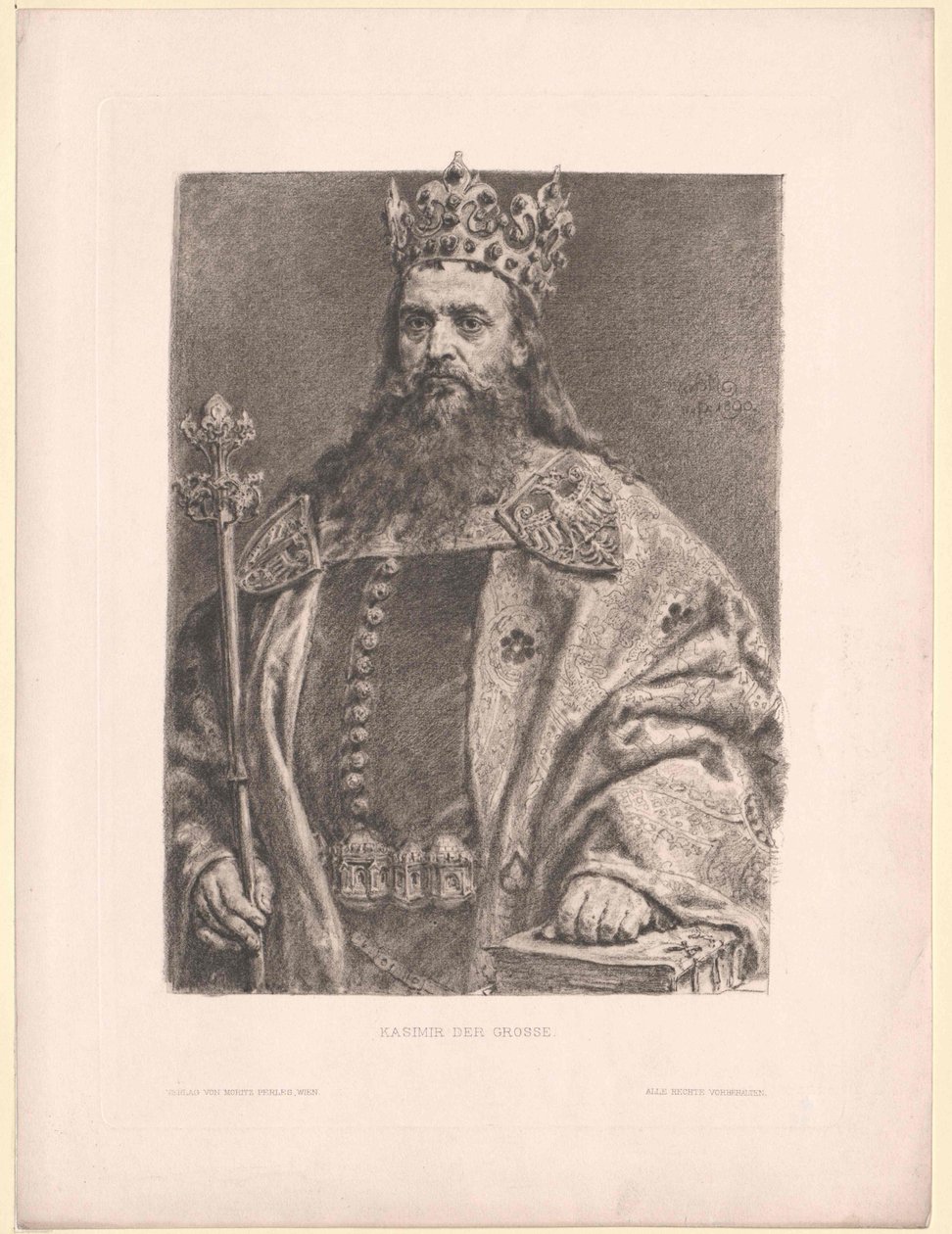 Velký polský král Kazimír III. od Artist Unknown
