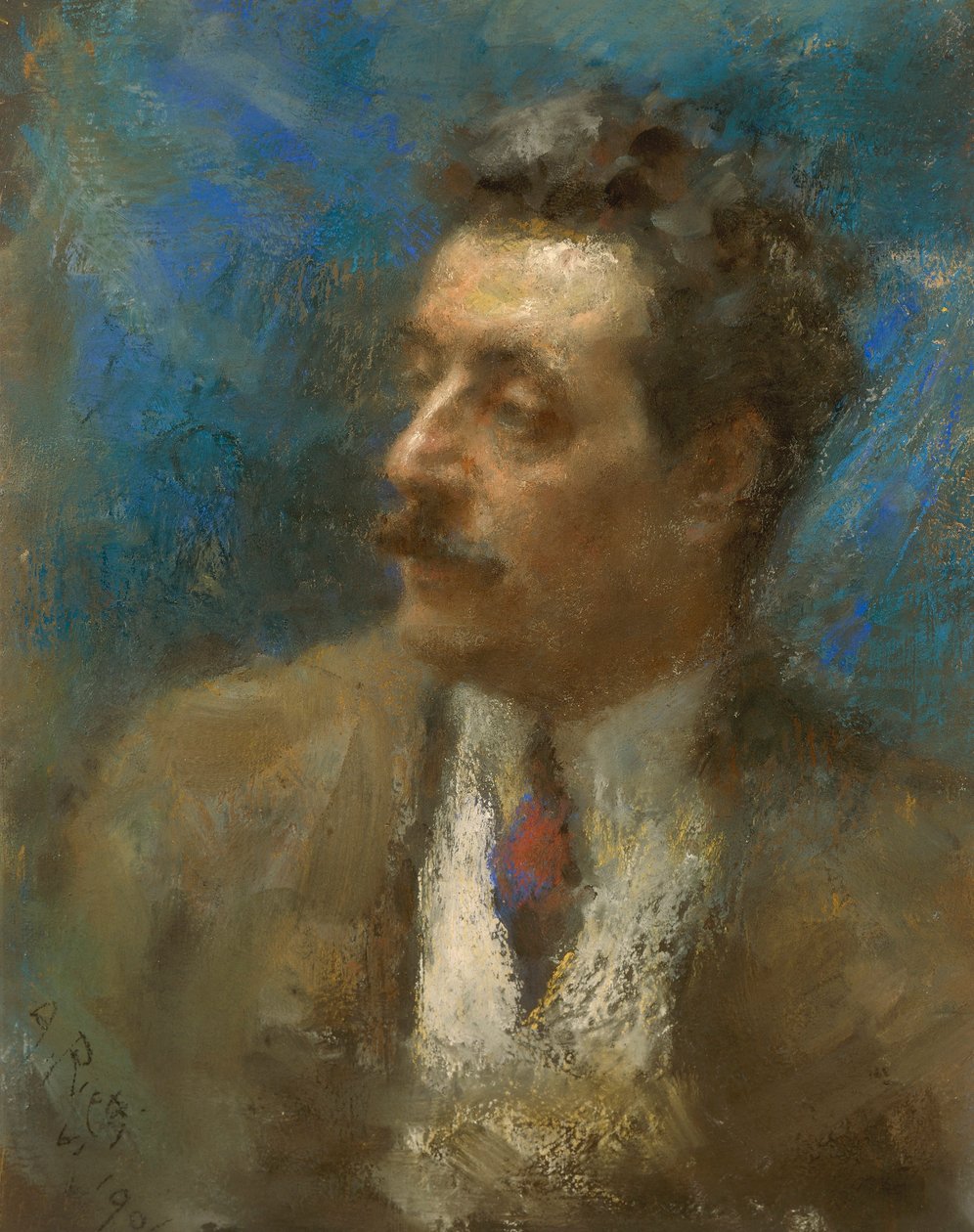 Portrét Giacoma Pucciniho od Arturo Rietti