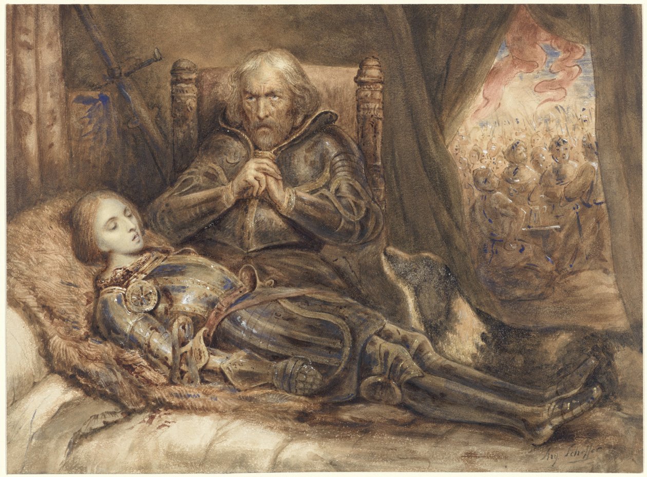 Eberhard von Württenberg truchlící pro svého syna od Ary Scheffer
