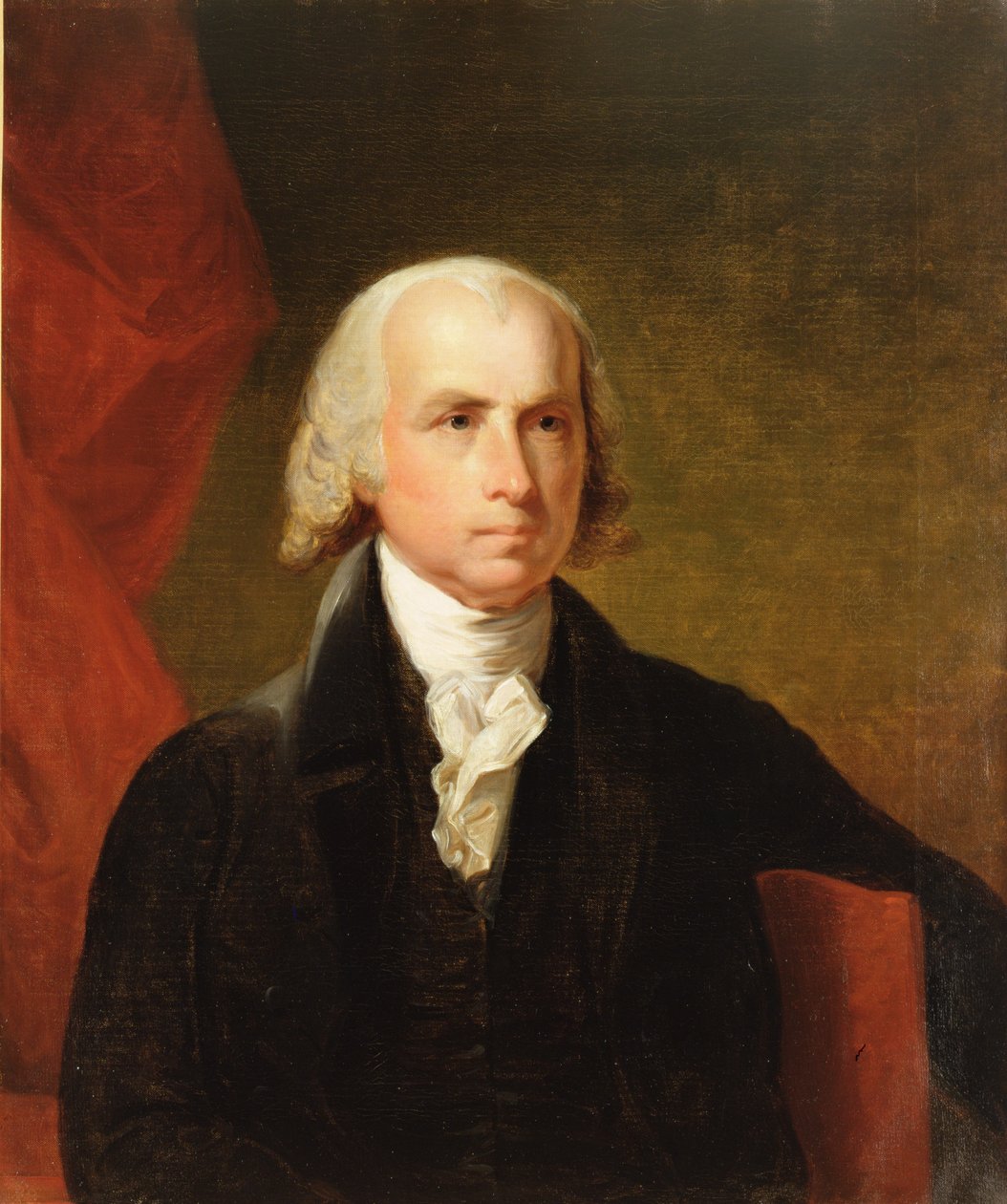 James Madison, 1835 podle originálu Gilberta Stuarta od Asher Brown Durand