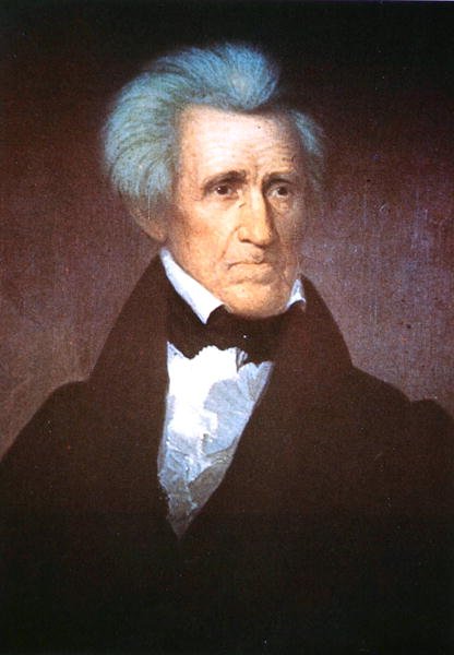 Generál Andrew Jackson (barevné lito) od Asher Brown (after) Durand