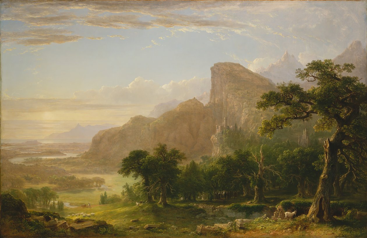 Krajinná scéna z Thanatopsis, 1850. od Asher Brown Durand