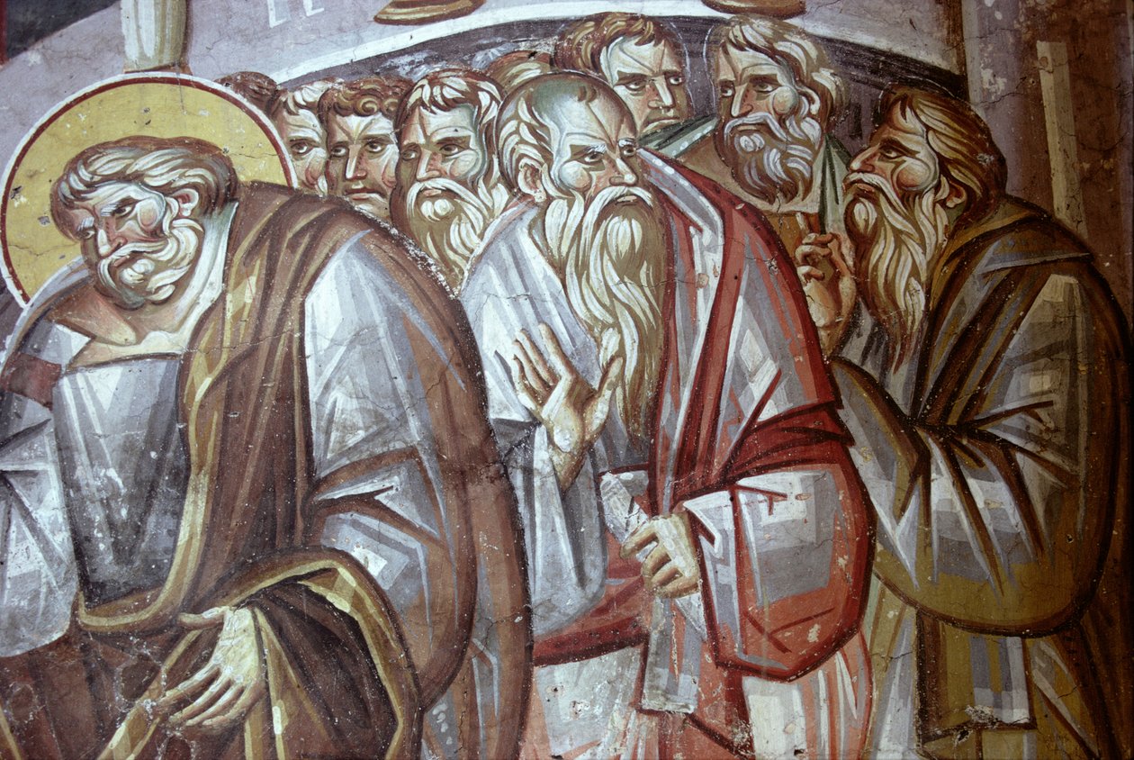 Detail z obrazu Obětování Panny Marie (viz 143353) od Astrapas and Eutychios