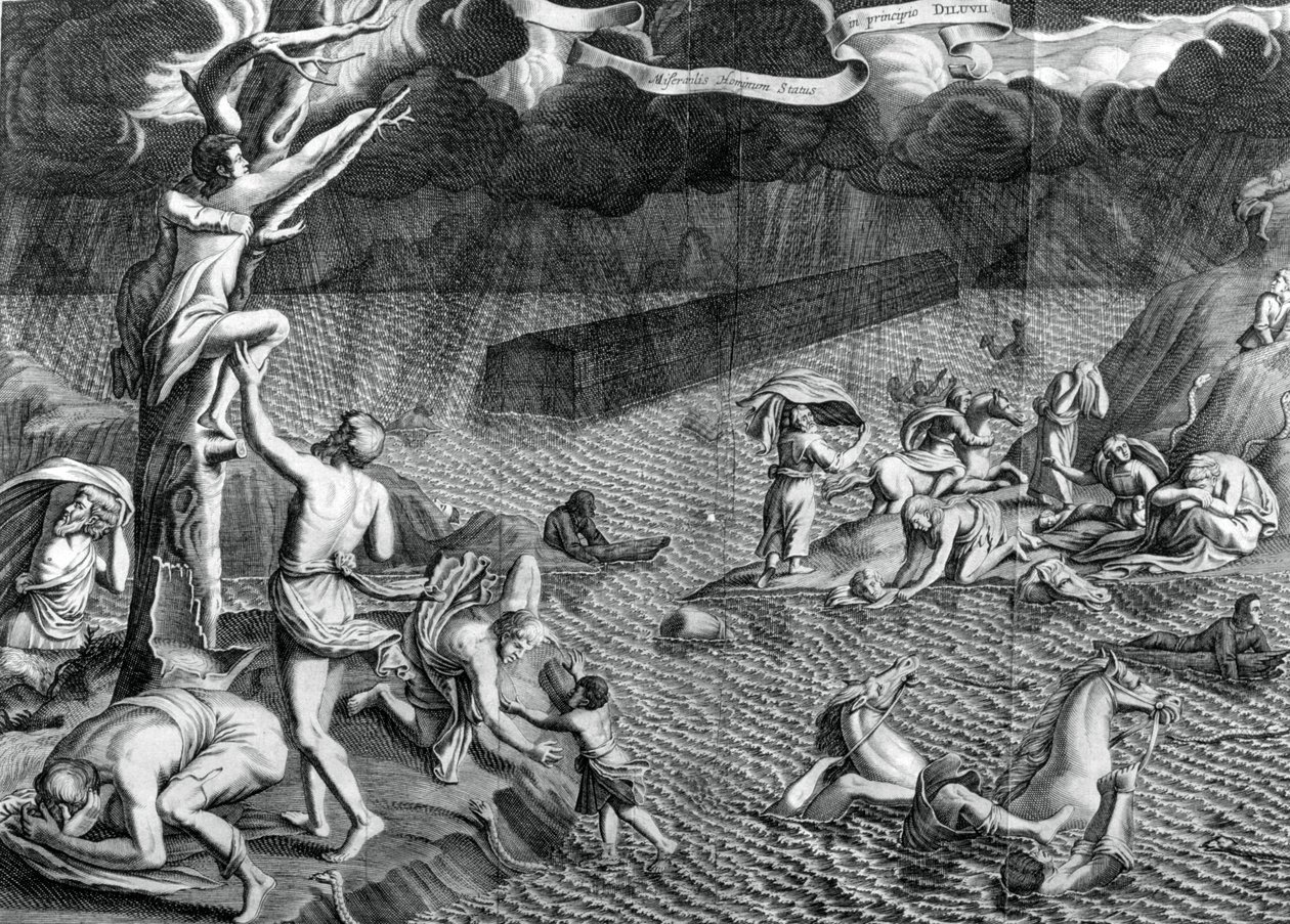 Scéna potopy, 1675 od Athanasius Kircher