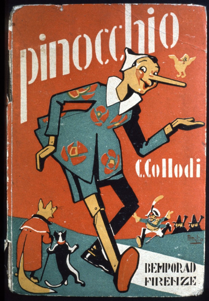Pinocchio, asi 1930 (ilustrace) od Attilio Mussino