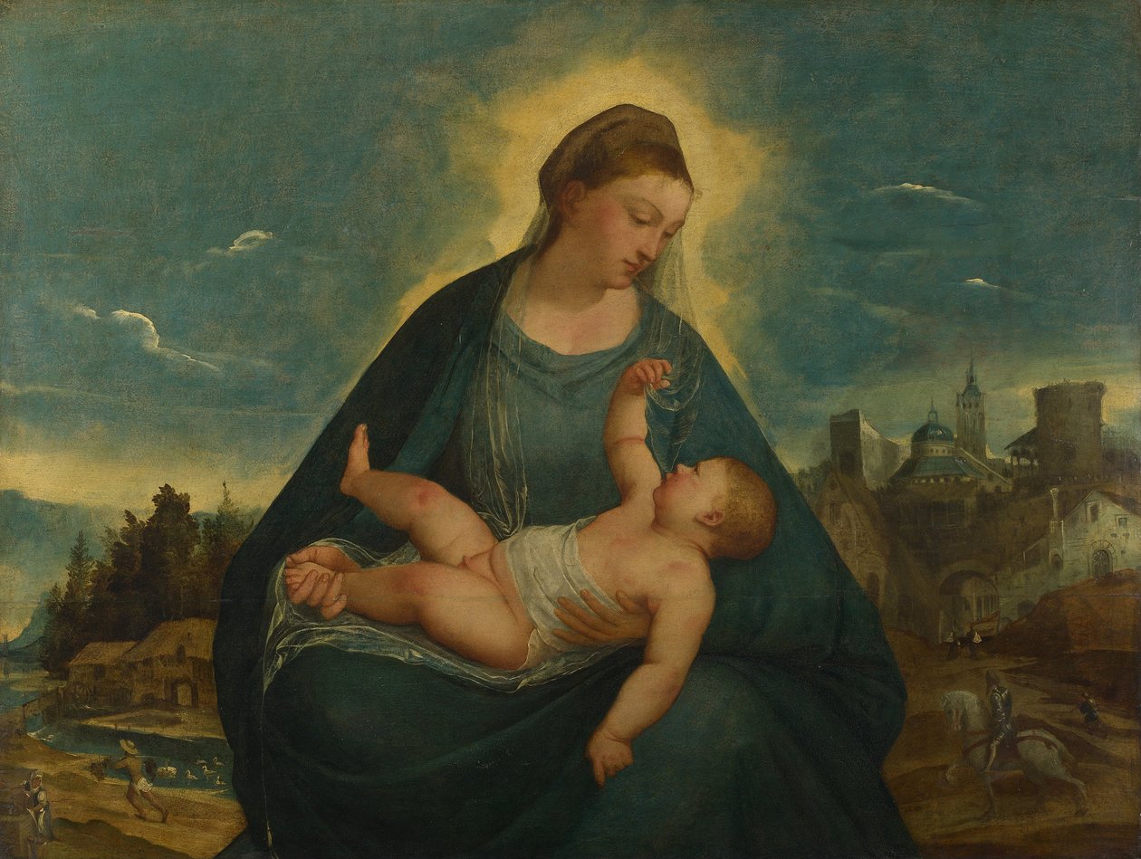 Madona s dítětem od Attributed to Bernardino da Asola