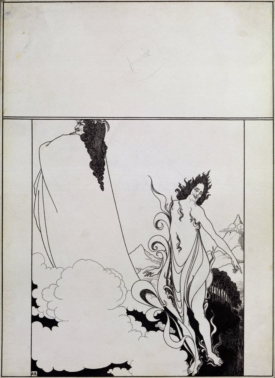 Čtvrté tablo Das Rheingold, (návrh obalu pro Savoy č. 6) od Aubrey Beardsley