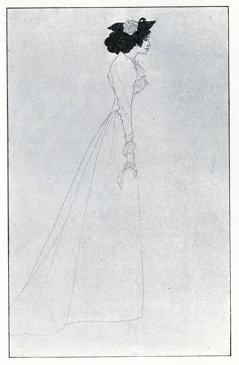 Paní Patrick Campbell, ze „Žluté knihy“, svazek I od Aubrey Beardsley
