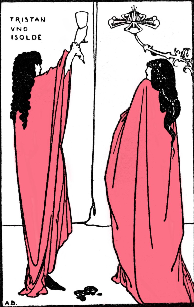 Tristan a Isolda Richarda Wagnera od Aubrey Beardsley
