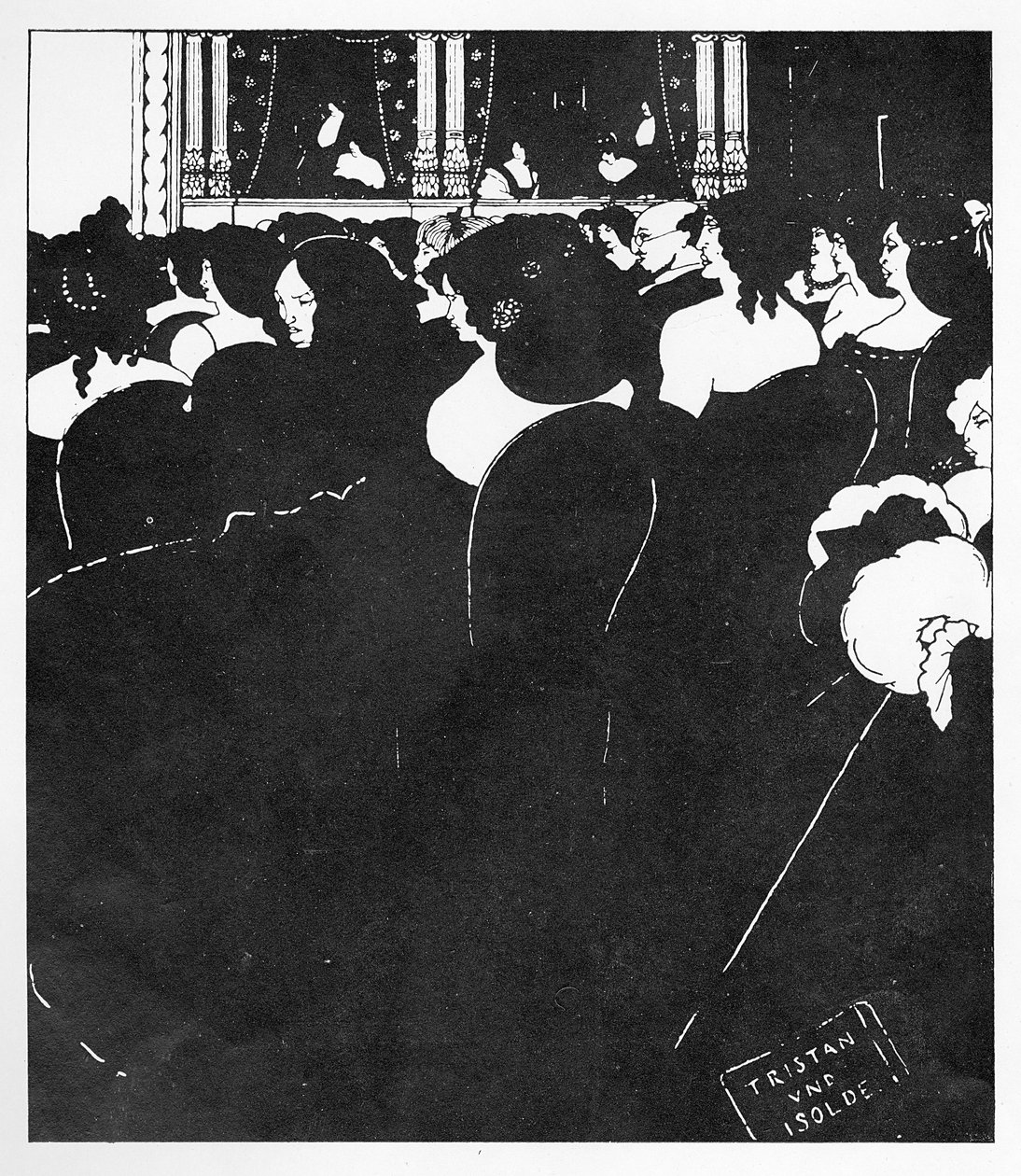 Wagneritové, ilustrace ze „Žluté knihy“, 1894 od Aubrey Beardsley