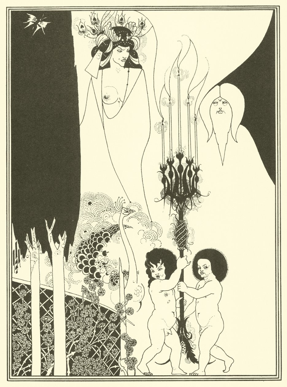 Herodovy oči (litografie) od Aubrey (after) Beardsley