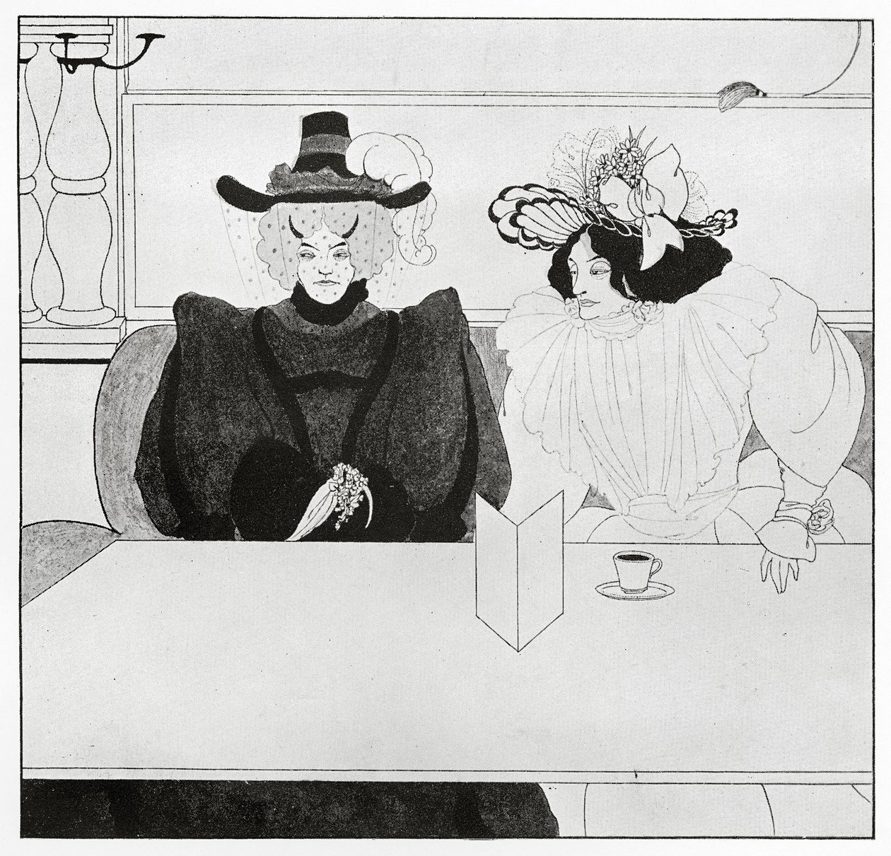 Černá káva, 1895 od Aubrey Beardsley