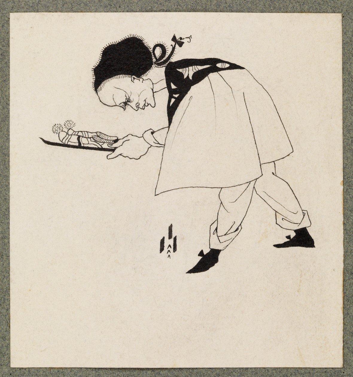 Sluha nesoucí pantofle, 1893 od Aubrey Beardsley